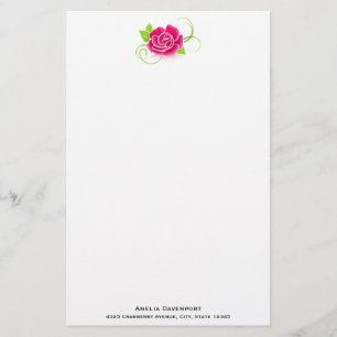 Papelaria Ilustração do rosa do rosa