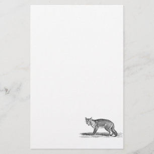 Papelaria Ilustração Foxy do Fox do vintage - raposas 1800