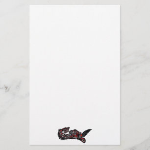 Papelaria Ilustração Indígena de Arte de Haida Americana