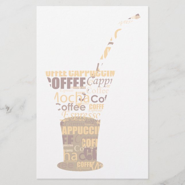 Papelaria Ilustração moderna do café (Frente)