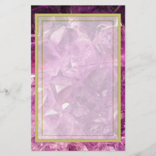 Papelaria Imagem Amethyst de pedra preciosa brilhante e