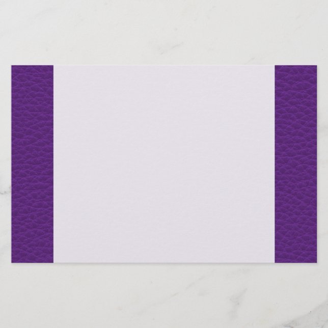 Papelaria Imagem de Couro Púrpura. (Frente)
