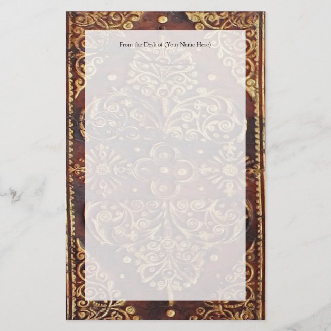 Papelaria Imagem do Livro Antiquado Vintage (Frente)