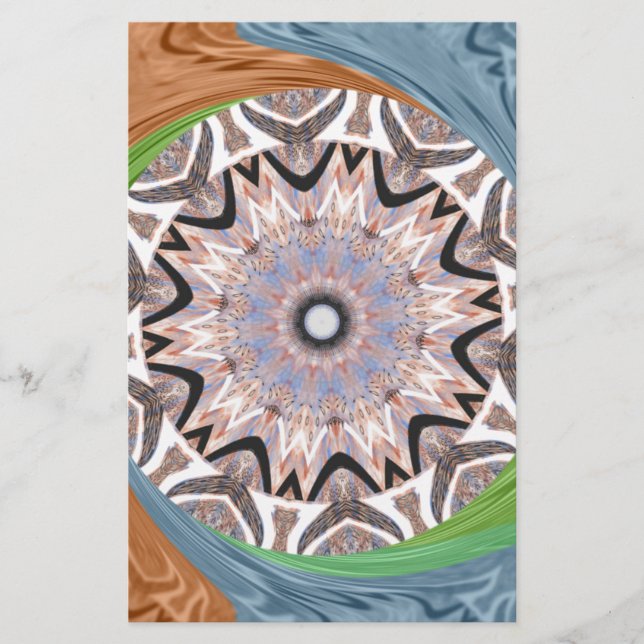 Papelaria Impressão Africano Whirl Art (Frente)