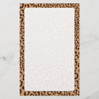 Papelaria Impressão de leopardo/Natural/Adicionar cor de fun