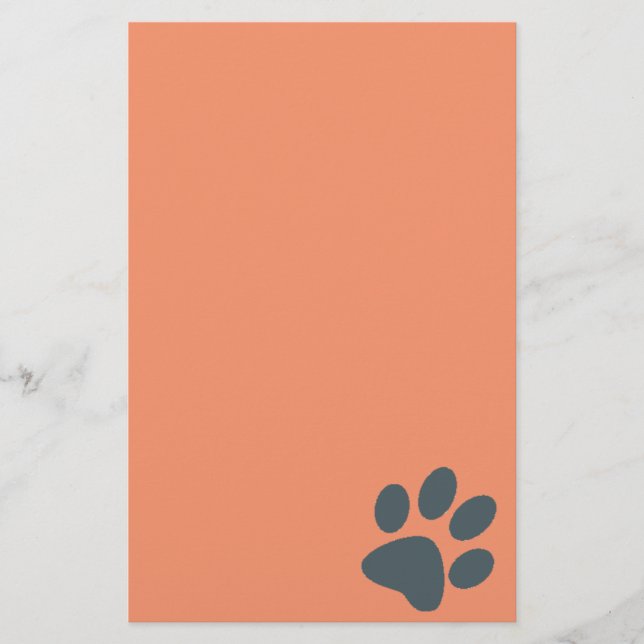 Papelaria Impressão de Paw de cinza (Frente)