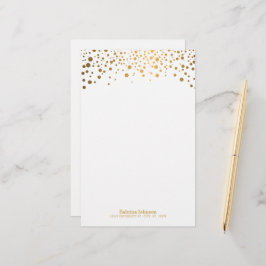 Papelaria Impressão de Ponto de Confetti Dourado