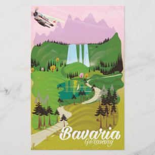Papelaria Impressão do viagem da paisagem de Baviera