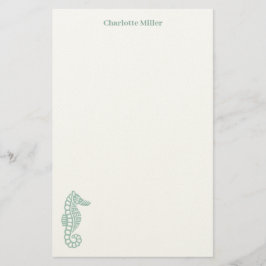 Papelaria Impressão em bloco de cavalos de mar lacrimogêneo 