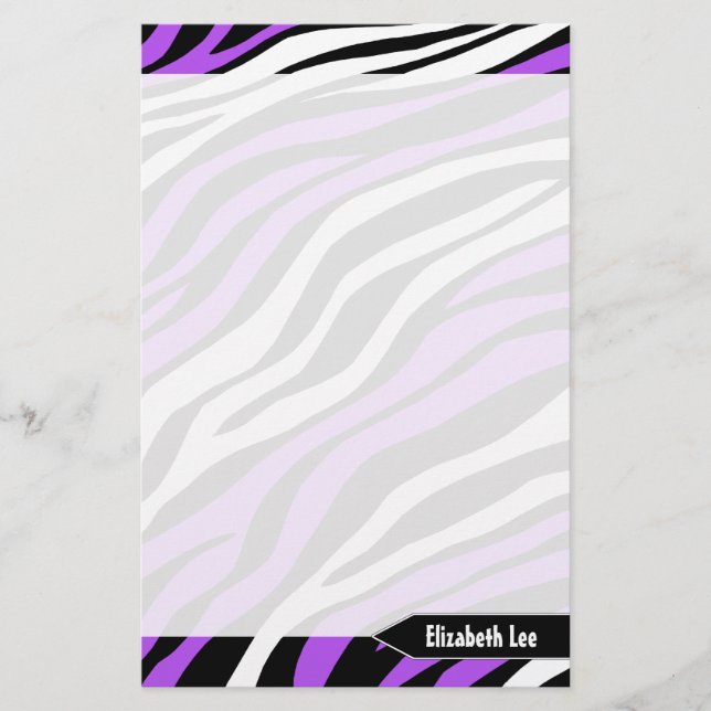 Papelaria Impressão Zebra - Papel de Carta Personalizado (Frente)