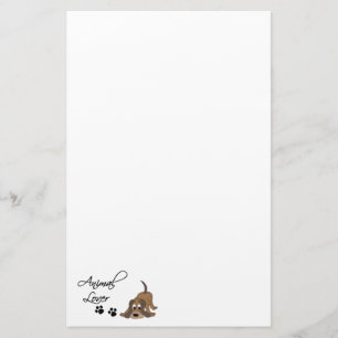 Papelaria Impressões animais do cão e da pata dos