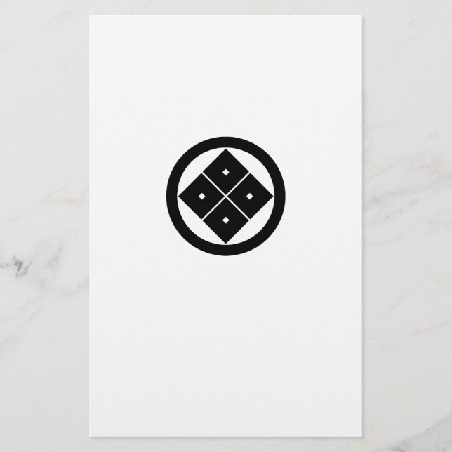 Papelaria Inclinação de quatro olhos quadrados em círculo (Frente)