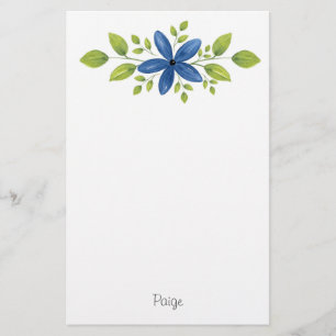 Papelaria Indigo Watercolor Troca Floral 2