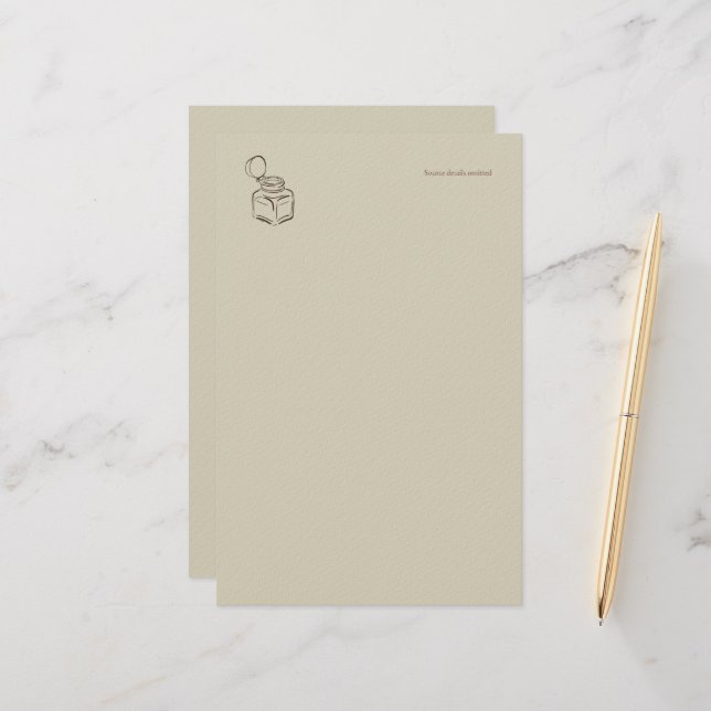 Papelaria Ink pot-Forgotten Archive- Minimalist  (Frente/Verso In Situ)