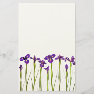 Papelaria Íris roxas - modelo personalizado flor da íris