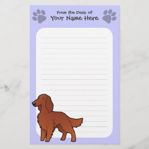 Papelaria Irlandês dos desenhos animados/inglês/setter de