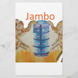 Papelaria Jambo Jumbo African Kids Elephants Art Impressão