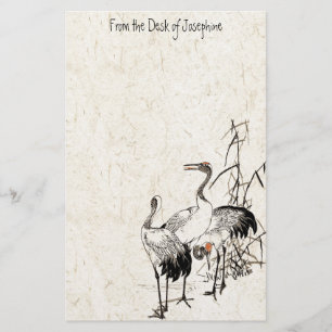 Papelaria japonesa de aves guindastes