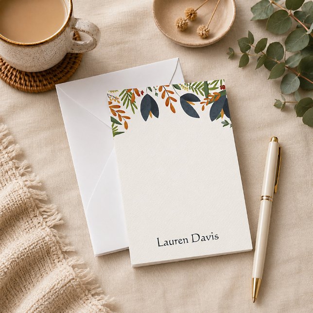 Papelaria Jardim Botânico (Personalized Botanical Stationery)
