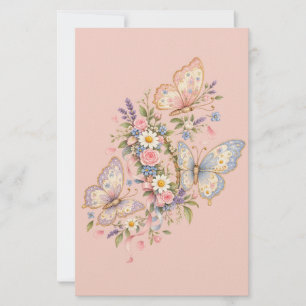 Papelaria Jardim de Aniversário Borboleta Pastel
