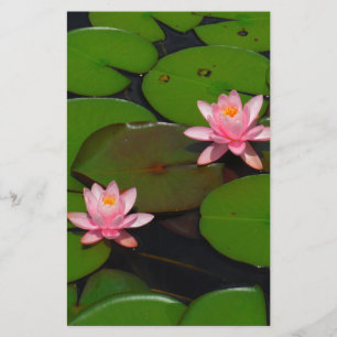 Papelaria Jardim de flores de lírios, de lágrimas, de lótus