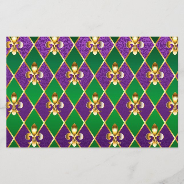 Papelaria Jewelry Background Mardi Gras (Frente)
