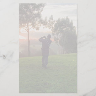 Papelaria Jogador de golfe do nascer do sol