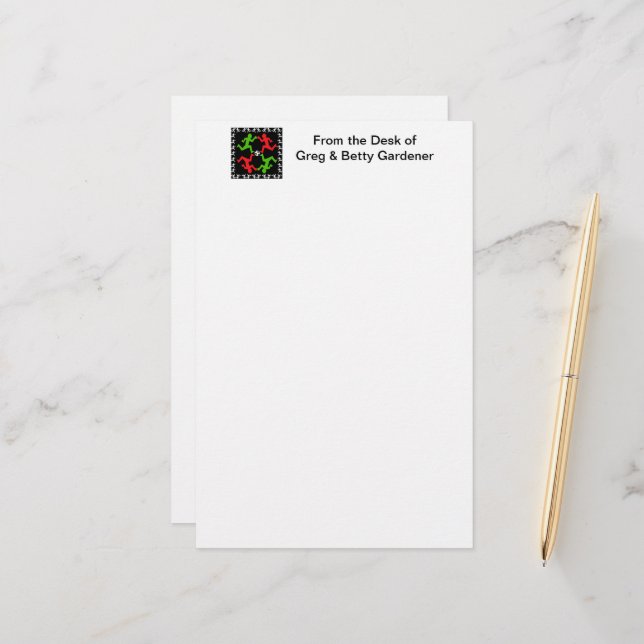 Papelaria Jogadores de futebol correndo para o padrão da bol (Frente/Verso In Situ)