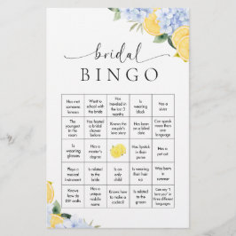 Papelaria Jogo de Bingo para Chá de Noiva Main Squeeze Lemon