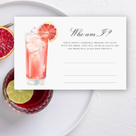Papelaria Jogo de chá de noiva Citrus Cocktail - Quem sou eu
