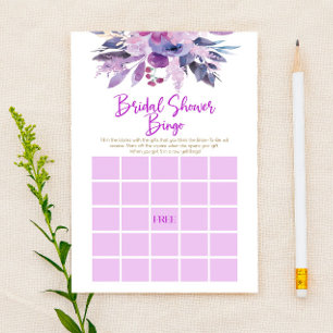 Papelaria Jogo de Chá de panela de Flor Floral Roxo