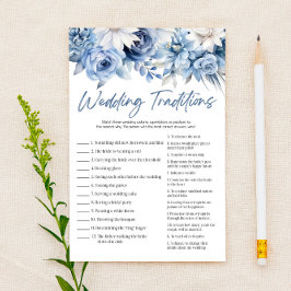 Papelaria Jogo de Chá de panela de Tradição Floral Azul