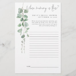 Papelaria Jogo de Chá de panela Eucalyptus Cuja Memória É Es