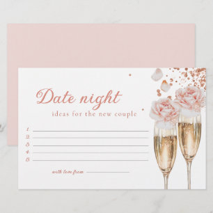 Papelaria Jogo de Noite de Data Pétalas & Prosecco para Chá 