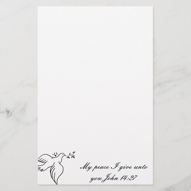 Papelaria John 14:27 Verso Bíblia Cristo Religioso (Frente)