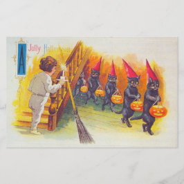 Papelaria Jolly Halloween (Gatos Pretos)