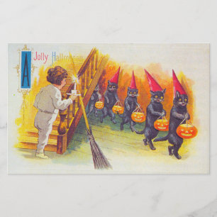Papelaria Jolly Halloween (Gatos Pretos)