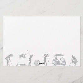 Papelaria Jornada de Golfe: De Tee a Verde