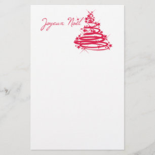 Papelaria Joyeux vermelho Noël com árvore de Natal