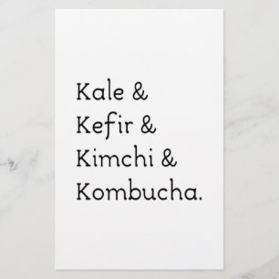 Papelaria Kale Kefir Kimchi Kombucha