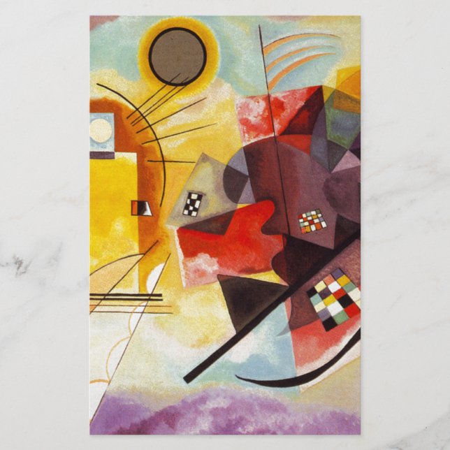 Papelaria Kandinsky Amarelo Vermelho Azul (Frente)