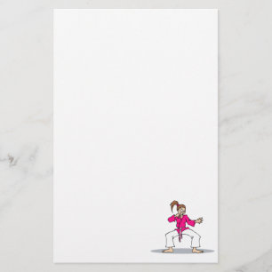 Papelaria Karate Rosa