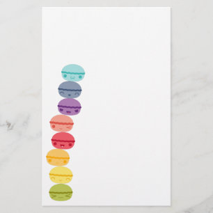 Papelaria Kawaii Macarons empilhado arco-íris
