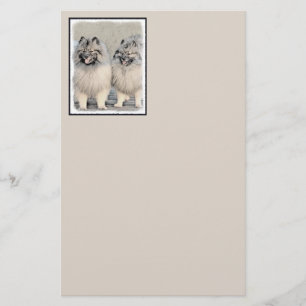 Papelaria Keeshond Brothers Painting - Arte Original de Cach