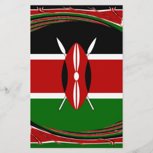 Papelaria Kenya Flag Art - Patriotic & Modern Design