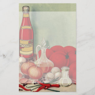 Papelaria Ketchup italiano das pimentas das cebolas do