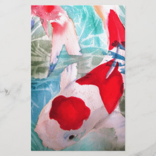 Papelaria Kohaku Koi 2 Arte japonesa de peixes aquosos