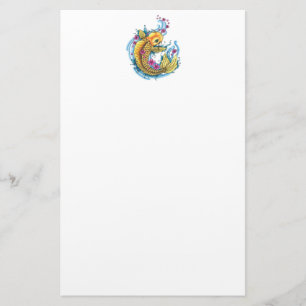 Papelaria Koi com o papel de carta do papel do reciclado das