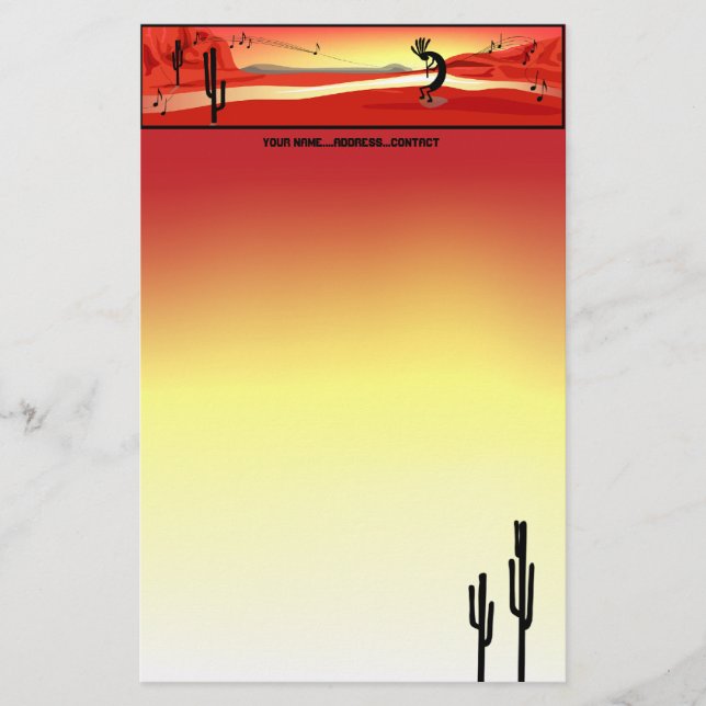 Papelaria Kokopelli Sunset Stationery (Frente)
