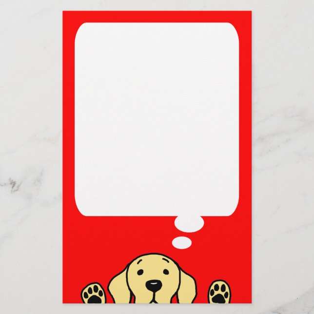 Papelaria Labrador amarelo que olha o (Frente)